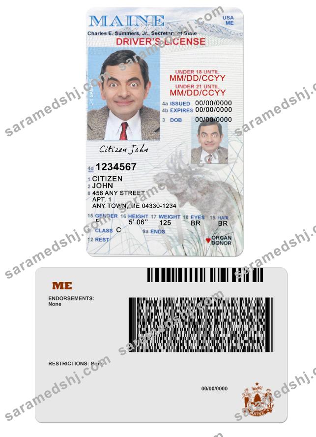 USA Maine driving license under 21